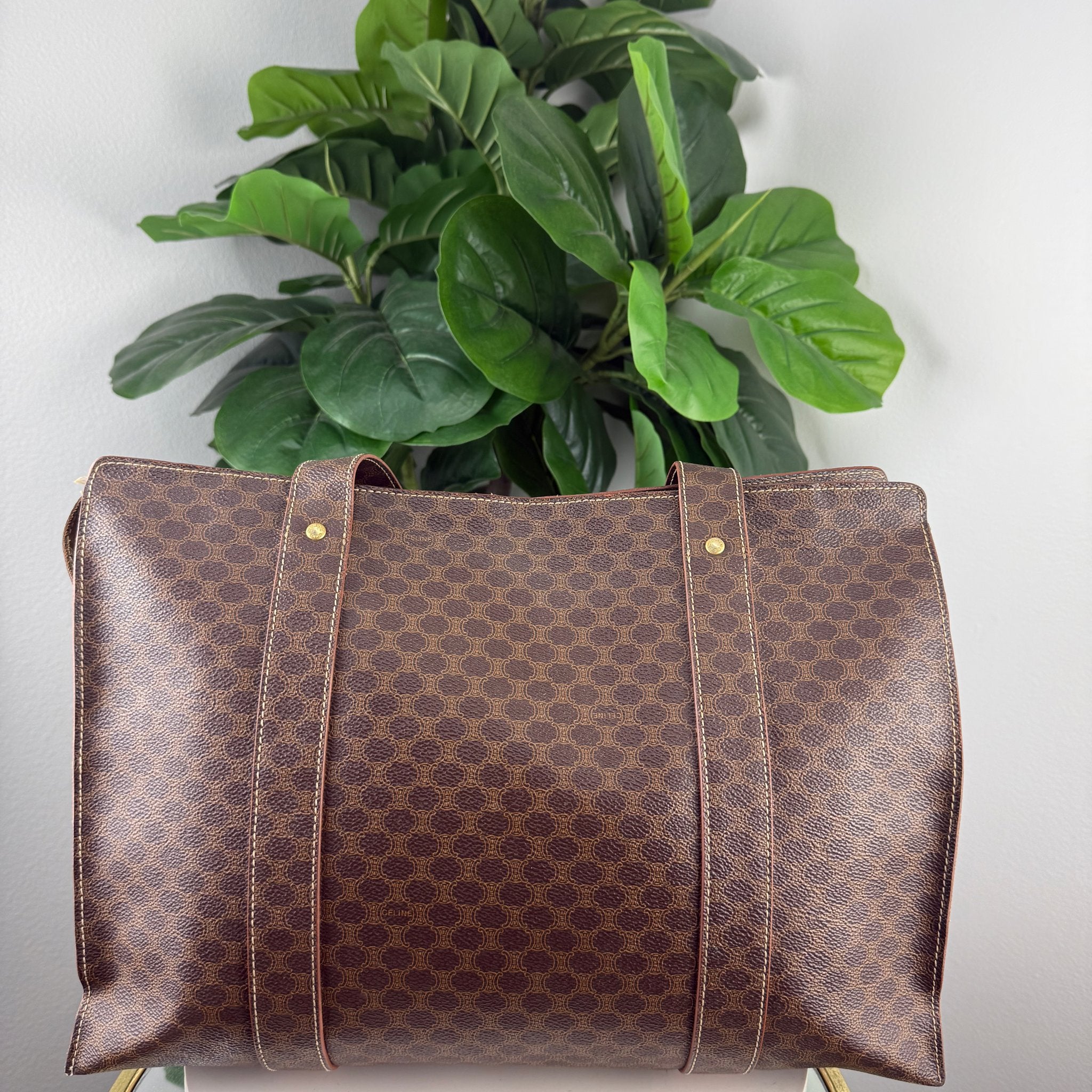 Celine Macadam shoulder tote - back