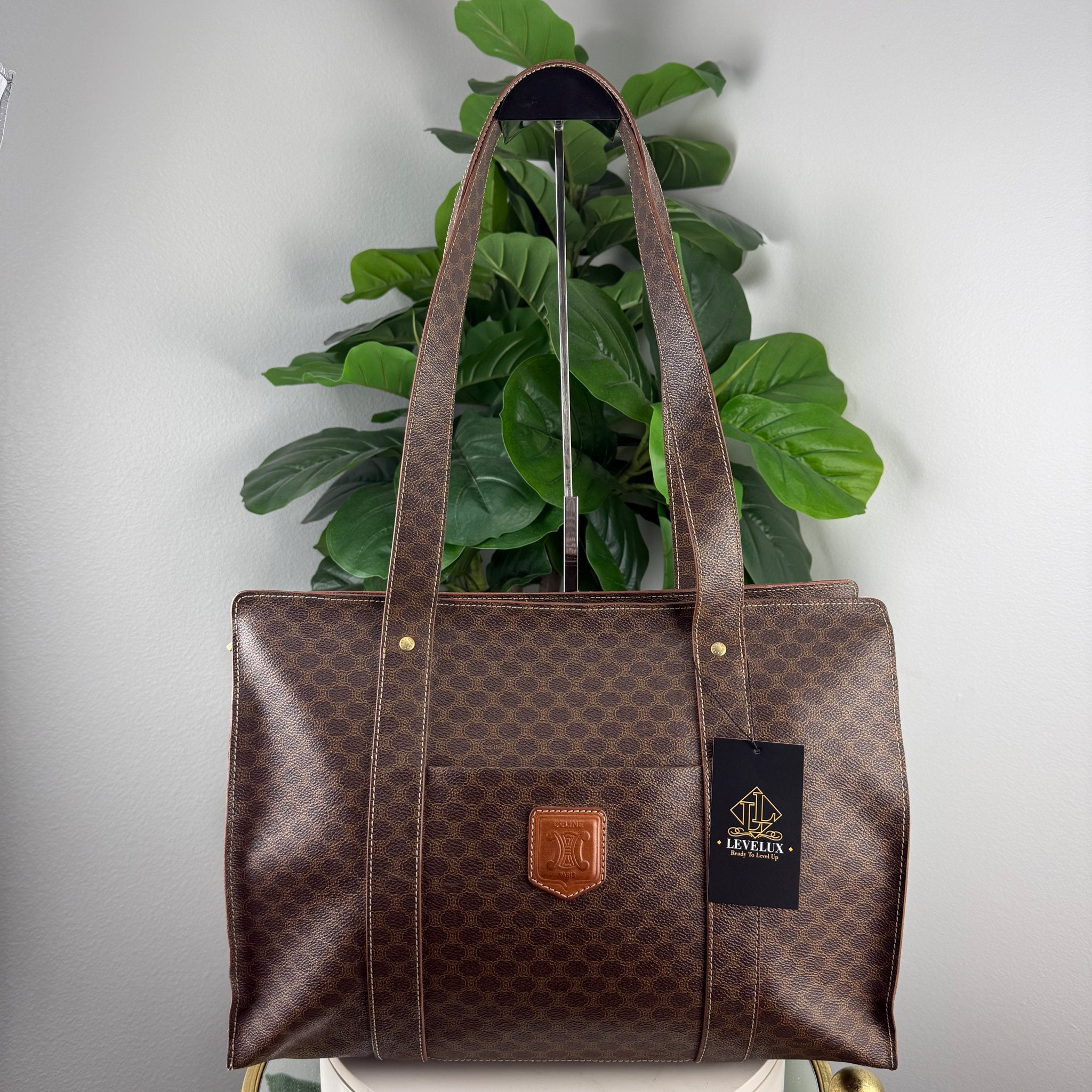 Celine Macadam shoulder tote - front