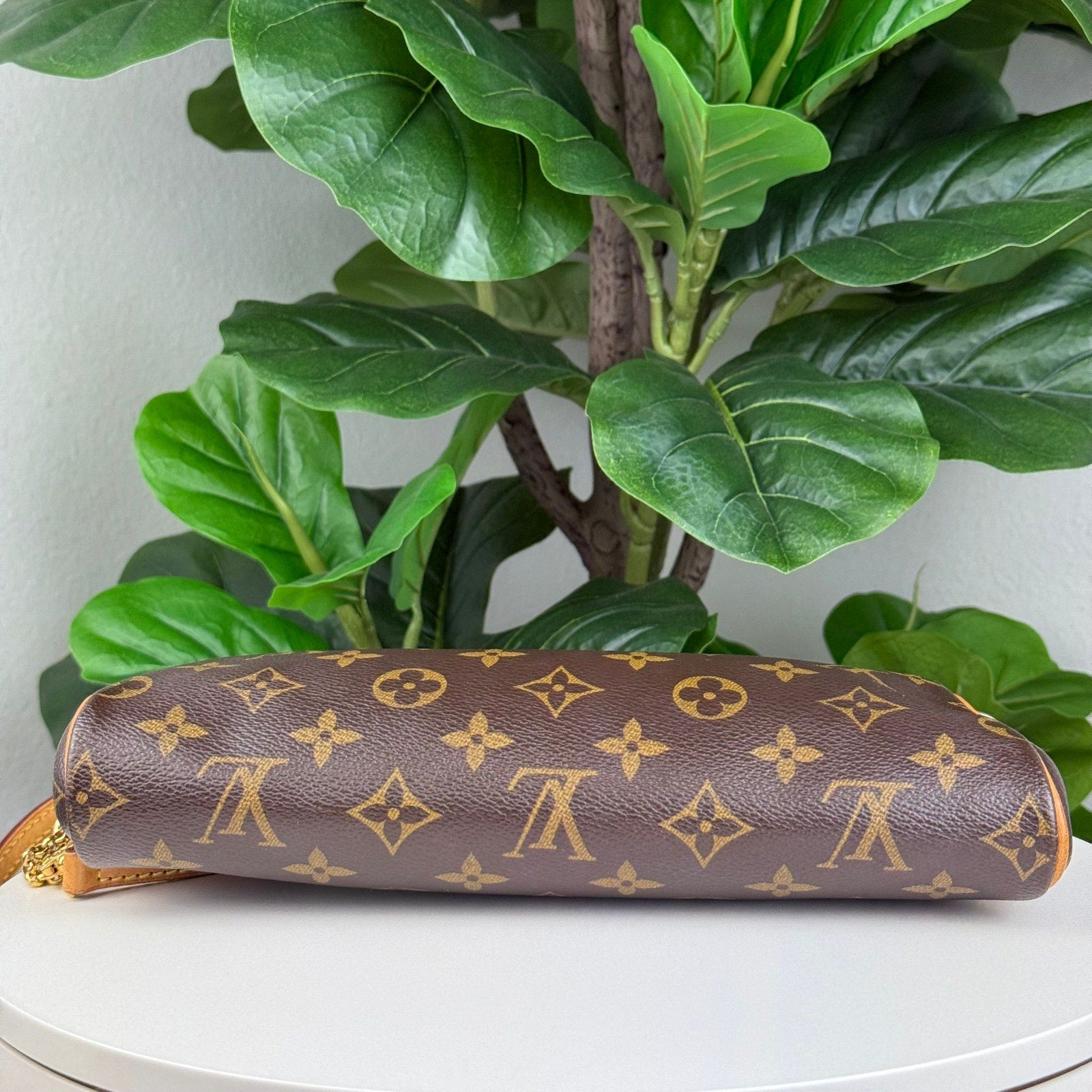 Authentic Louis Vuitton Monogram Canvas Eva Clutch Bag