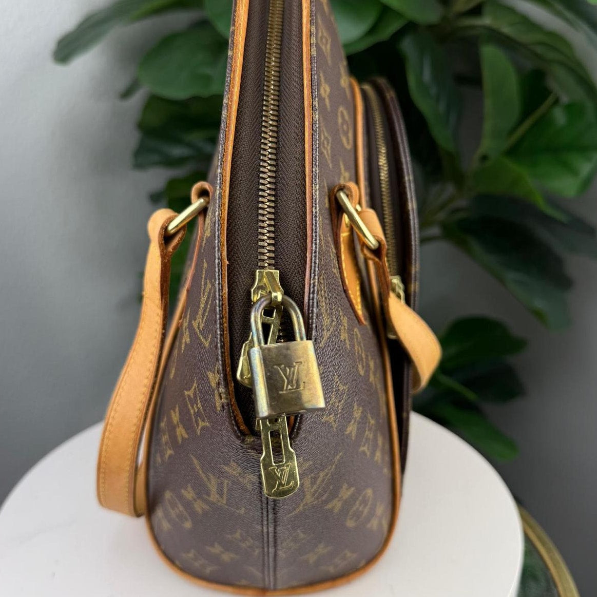 Authentic Louis Vuitton Monogram Ellipse Shopping Shoulder Bag Brown