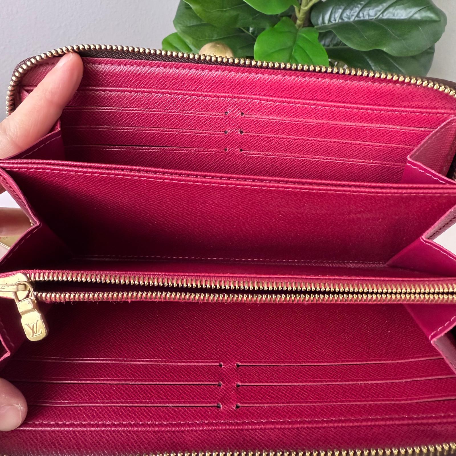 💎LIMITED EDITION Louis Vuitton Monogram Canvas Long Wallet Fuchsia