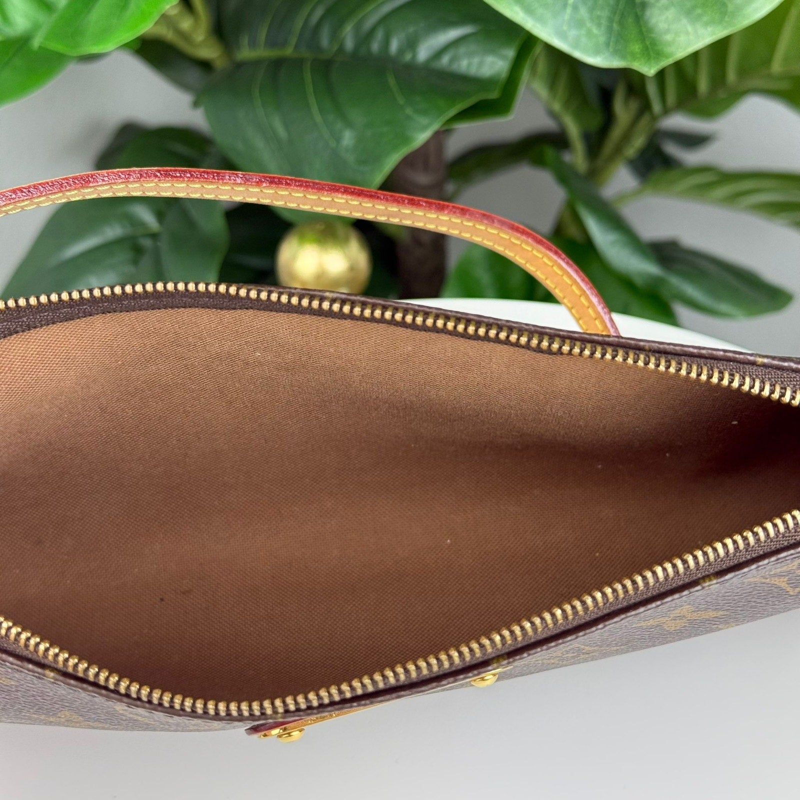 Authentic Louis Vuitton Monogram Canvas Eva Clutch Bag