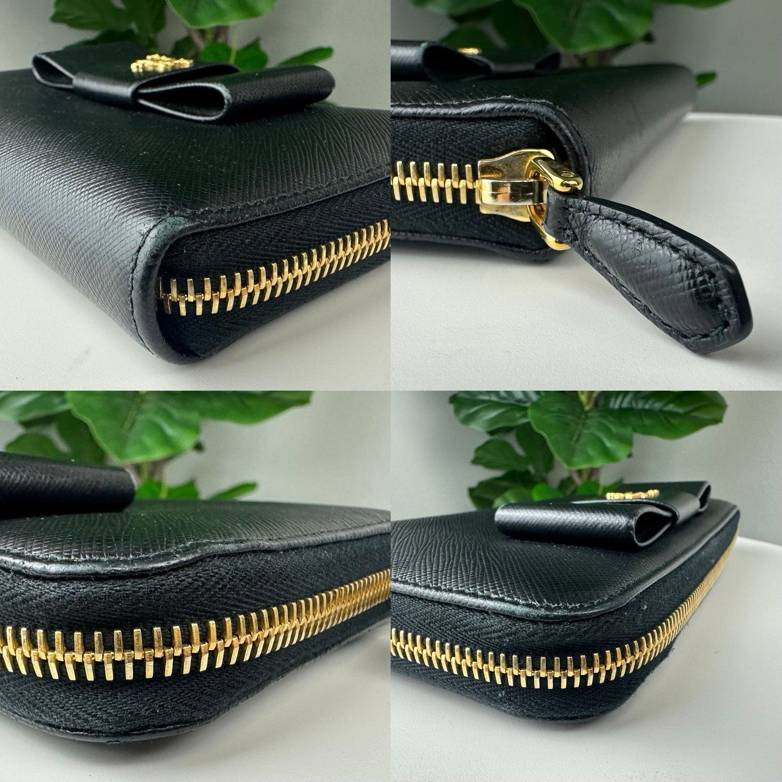 💎Authentic Prada Saffiano Leather Long Wallet Black