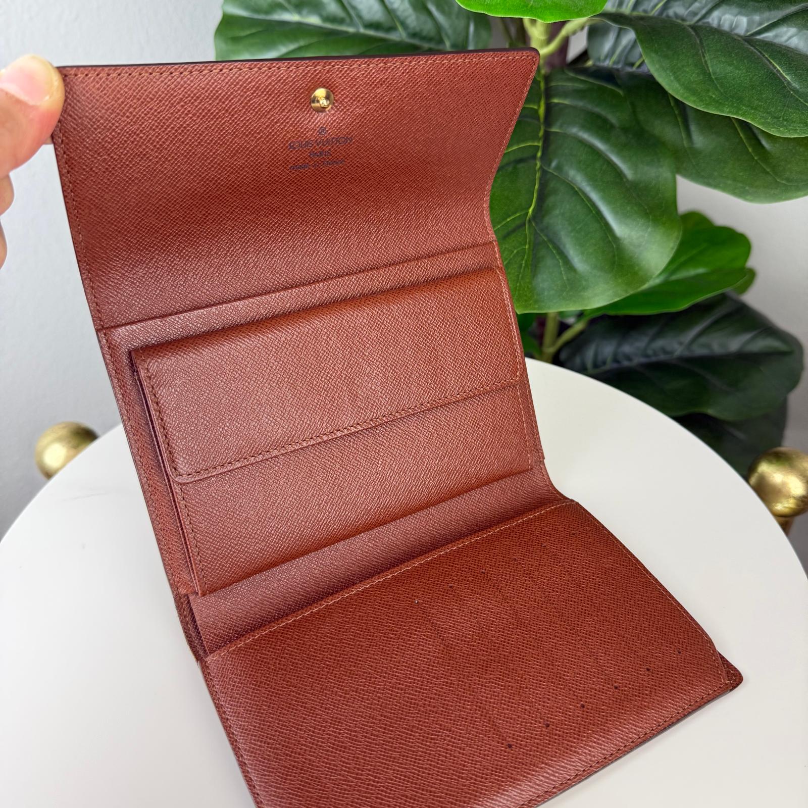 Authentic Louis Vuitton Porte Tresor Etui Chequier Wallet