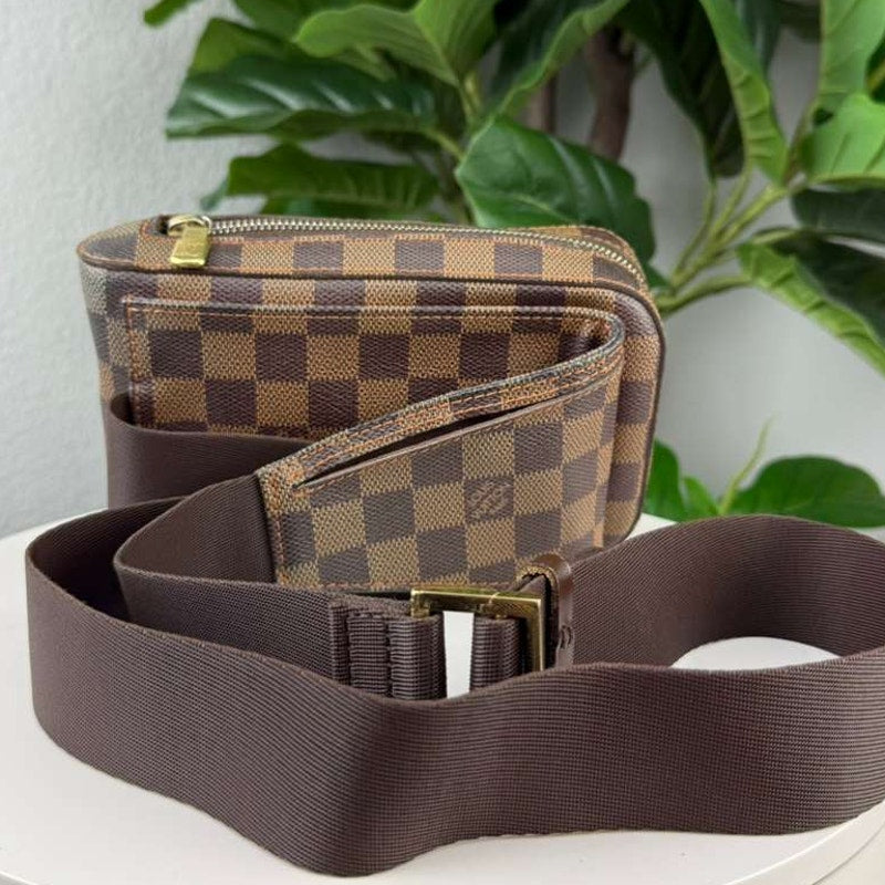 Authentic Louis Vuitton Geronimos Damier Ebene Canvas Bumbag Bag