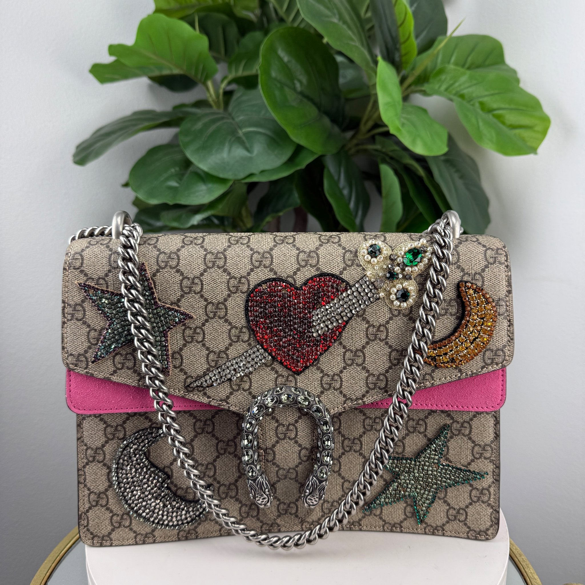 Gucci Dionysus crystal heart medium - front