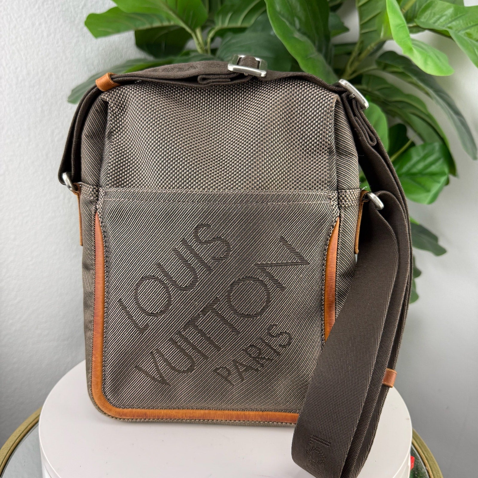 Louis Vuitton Damier Geant Brown Canvas Crossbody Messenger Bag Authentic Pre Owned
