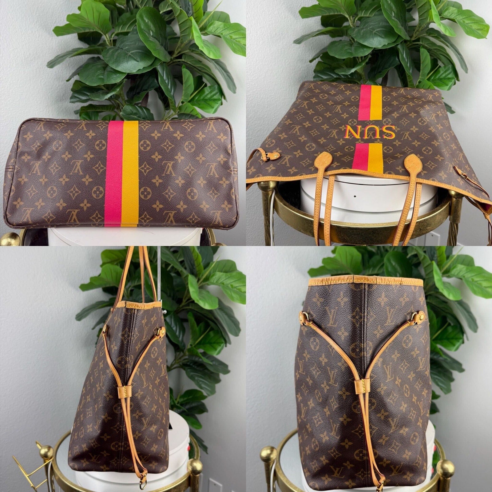 Louis Vuitton Neverfull GM Monogram Canvas My LV Heritage Tote Bag Authentic Pre Owned