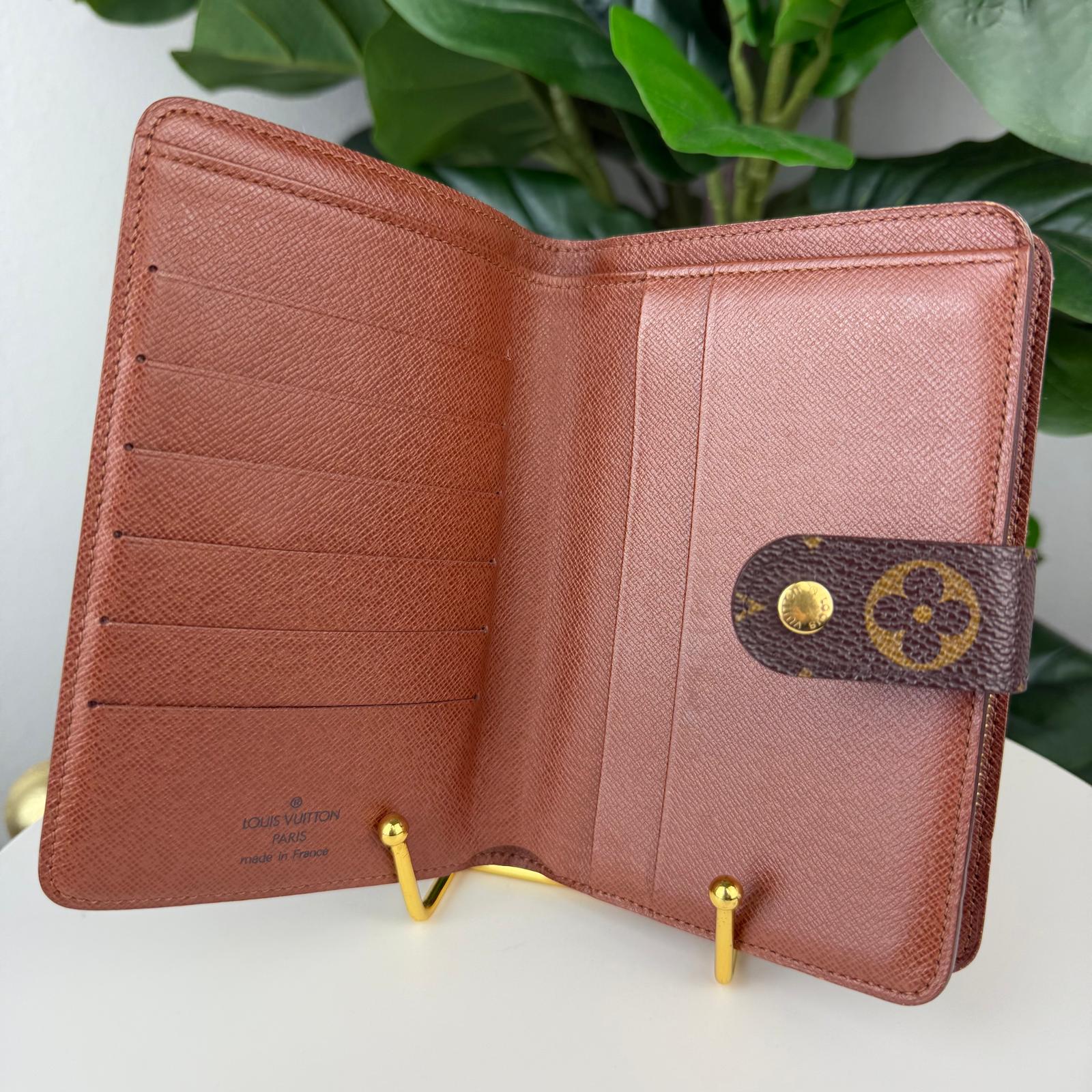 Authentic Louis Vuitton Monogram Porte Monnaie Zip Wallet