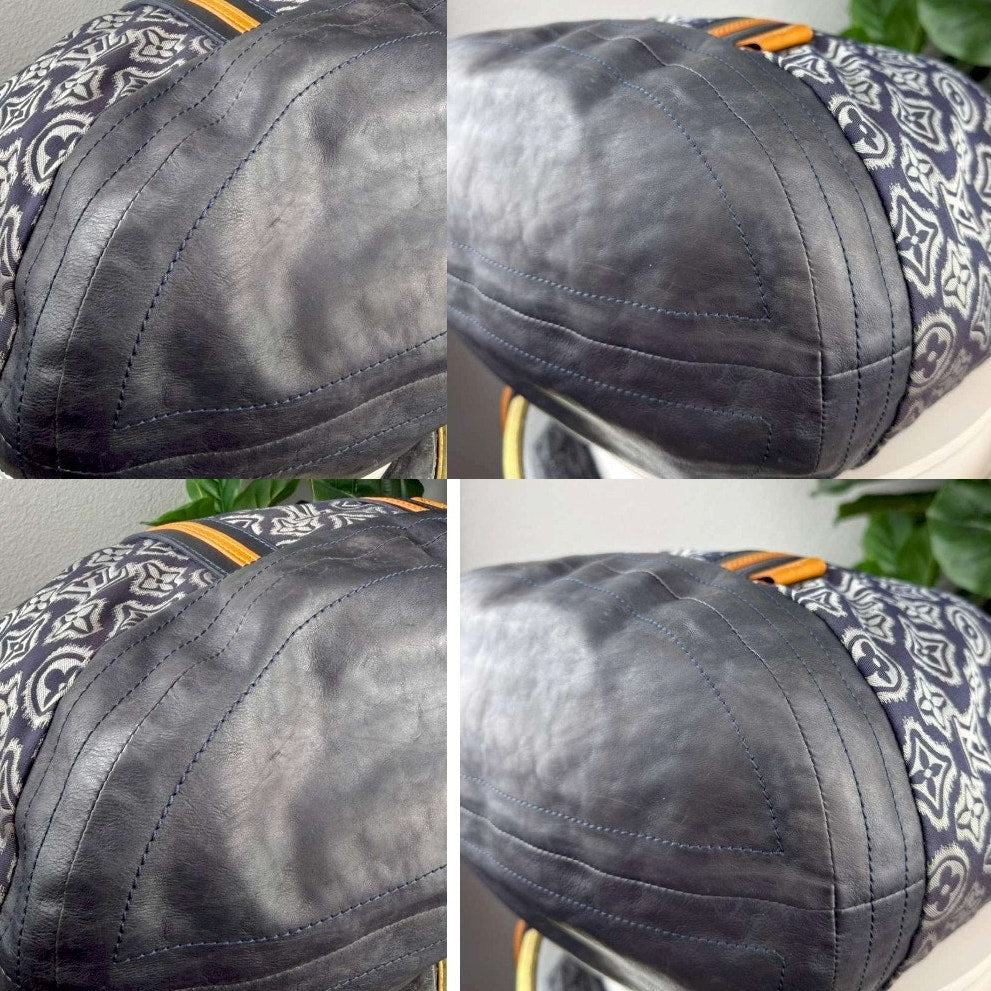 LIMITED EDITION Louis Vuitton Navy Jacquard Monogram Fabric Aviator Bag