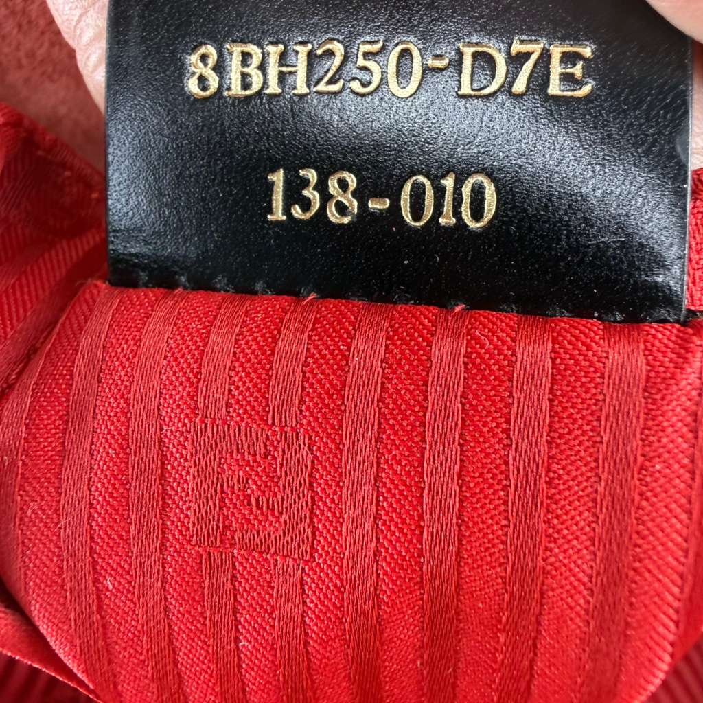 Authentic Fendi Medium 2Jours Elite Tote Red Saffiano Leather