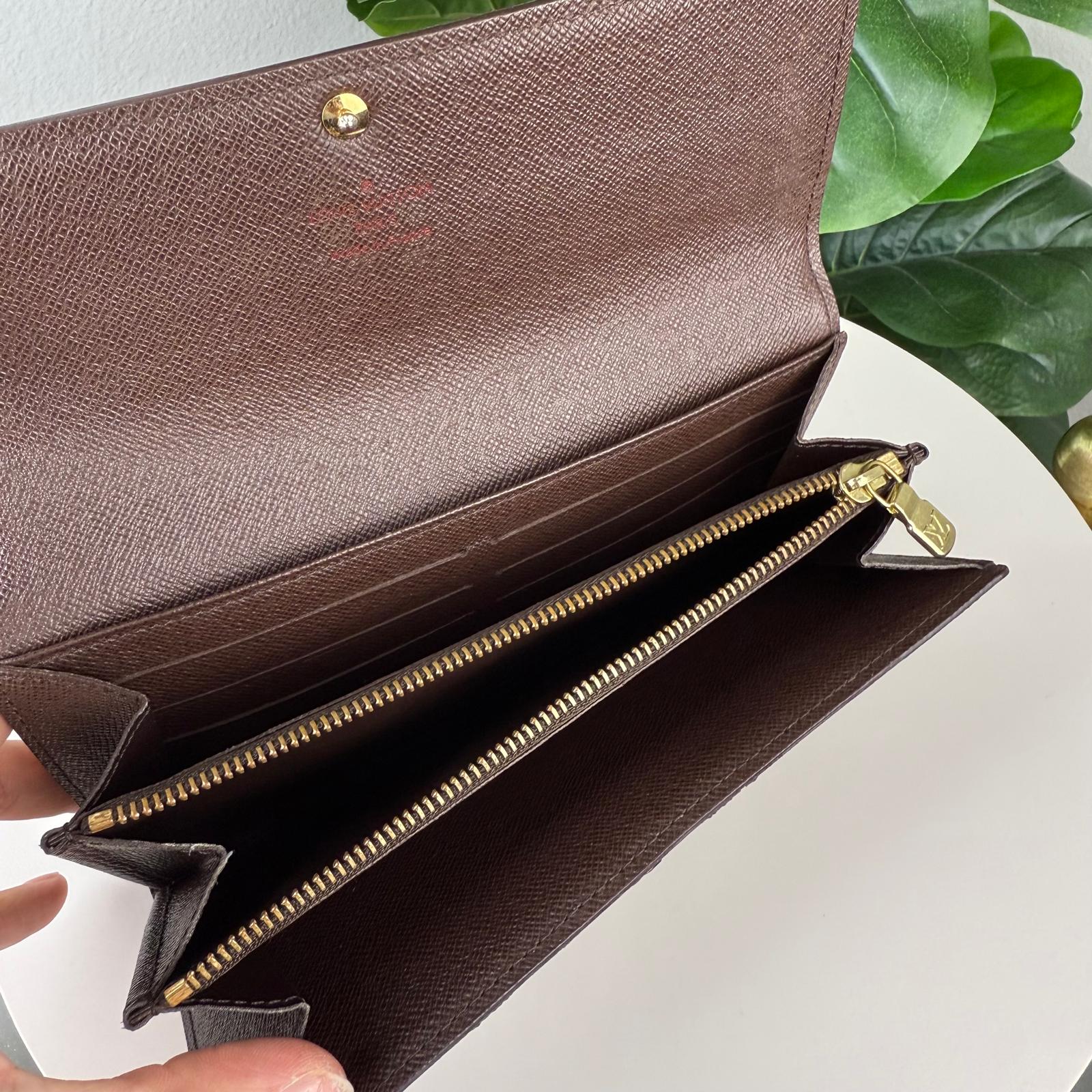 Authentic Louis Vuitton Damier Ebene Long Wallet