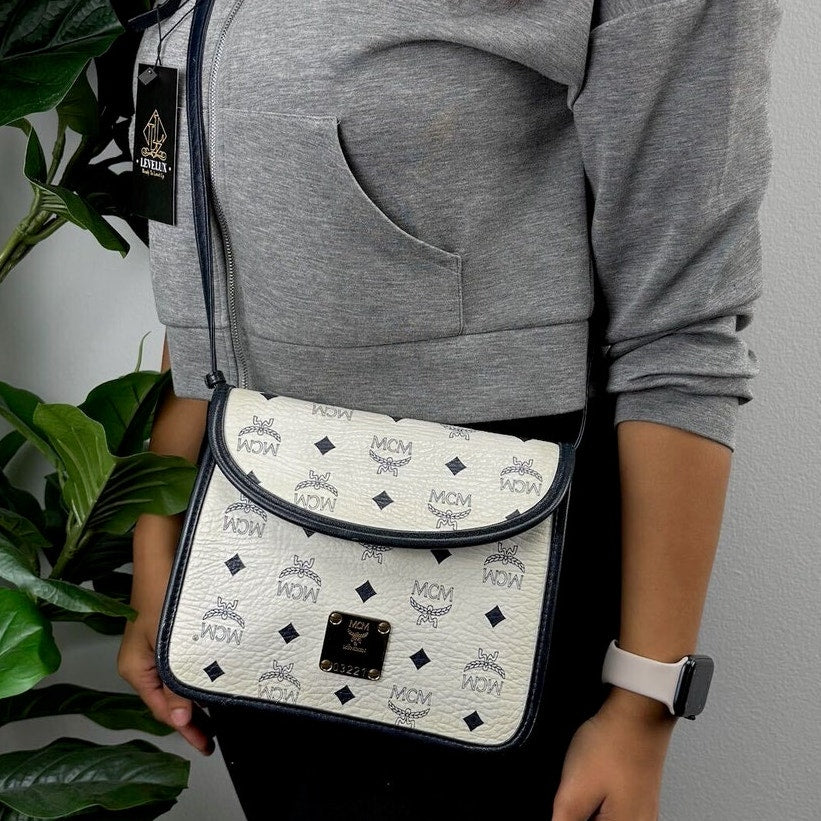Authentic MCM Visetos Monogram Shoulder Bag
