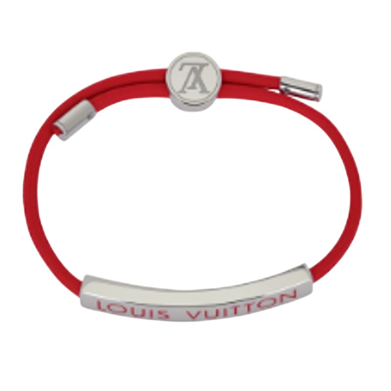 Authentic Louis Vuitton Bracelet Space Red Silver