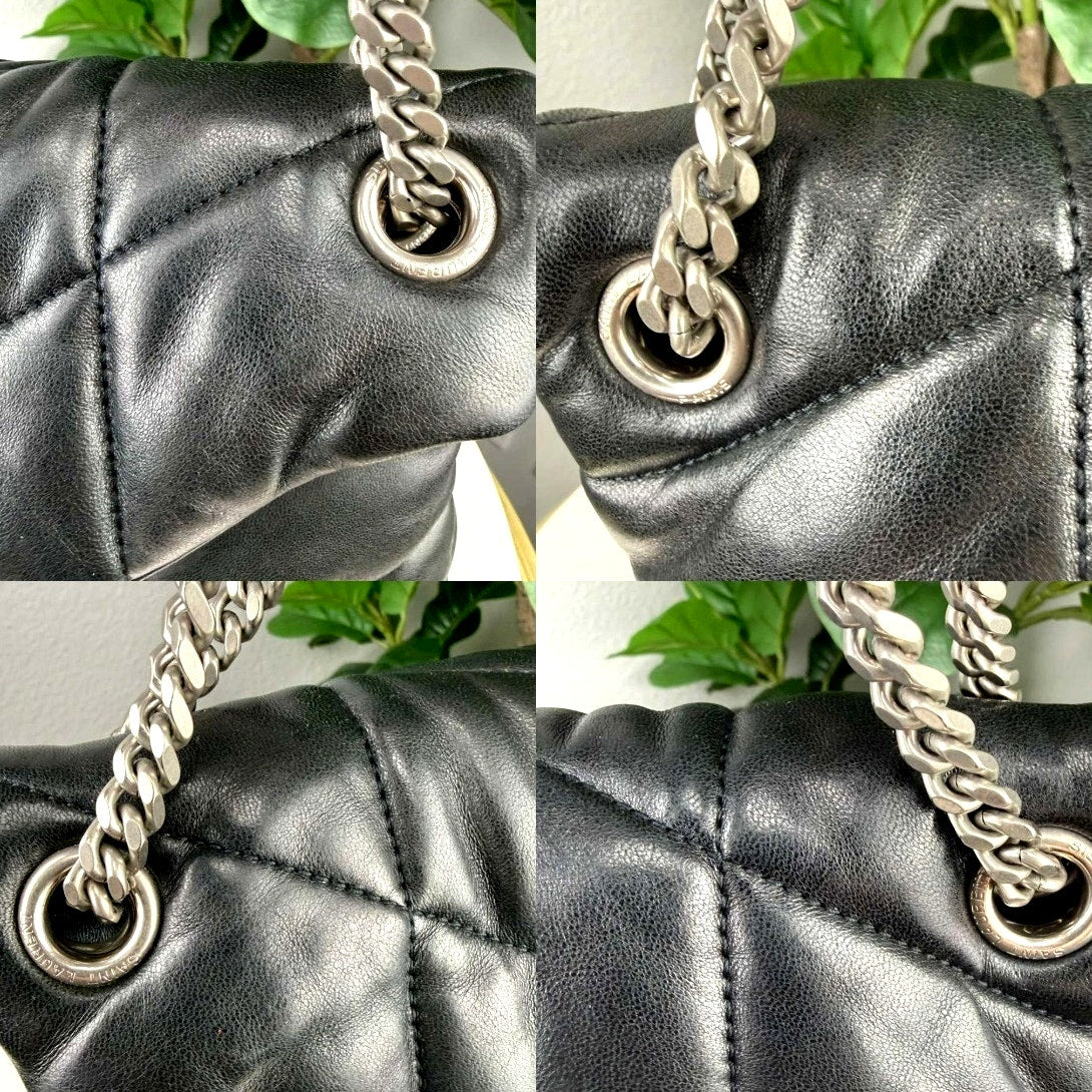 Authentic Saint Laurent Loulou Puffer Shoulder Bag YSL