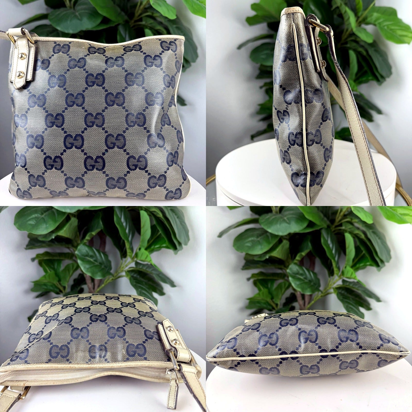 Authentic Gucci GG Canvas Crossbody Bag