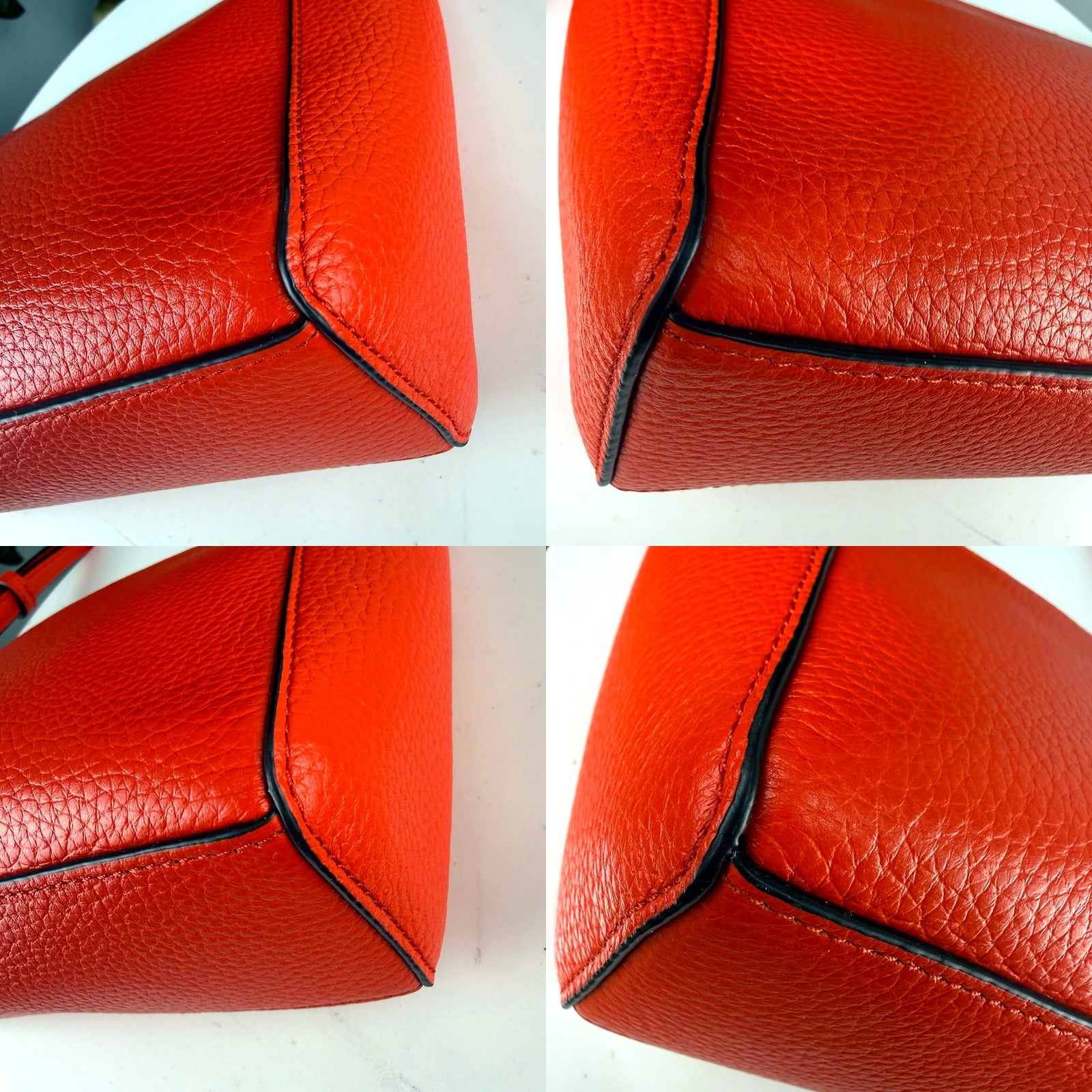 Authentic Kate Spade New York Orange Pebbled Leather Crossbody Bag