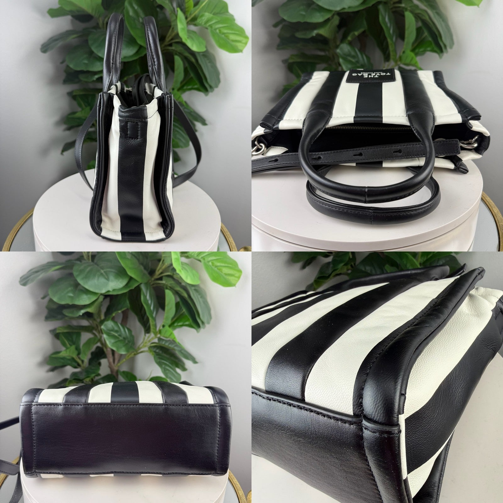 Marc Jacobs The Tote Bag black white stripe - view 3
