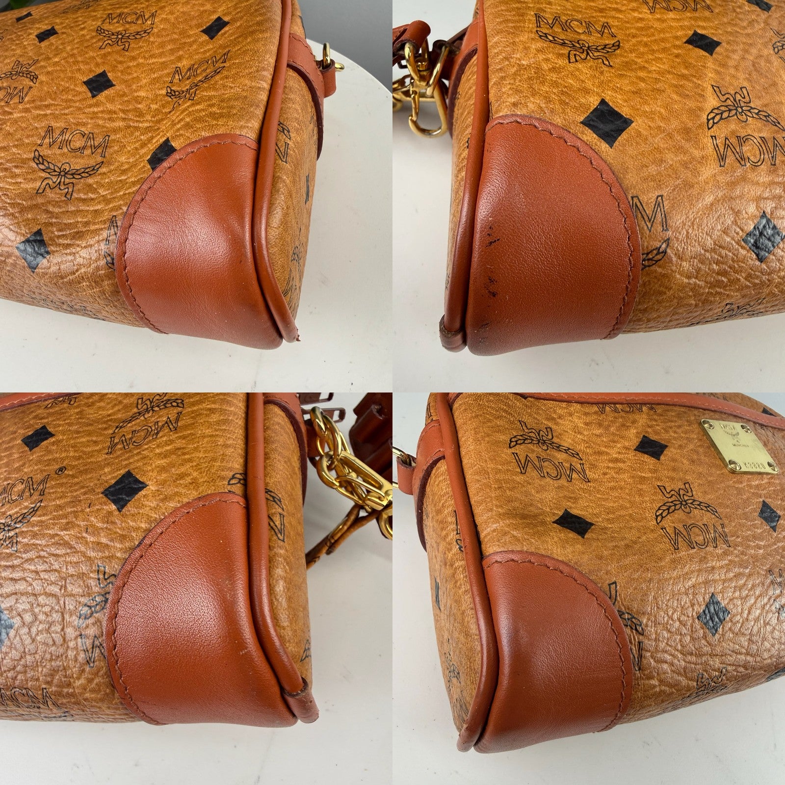 MCM cognac Visetos crossbody bag - view 4