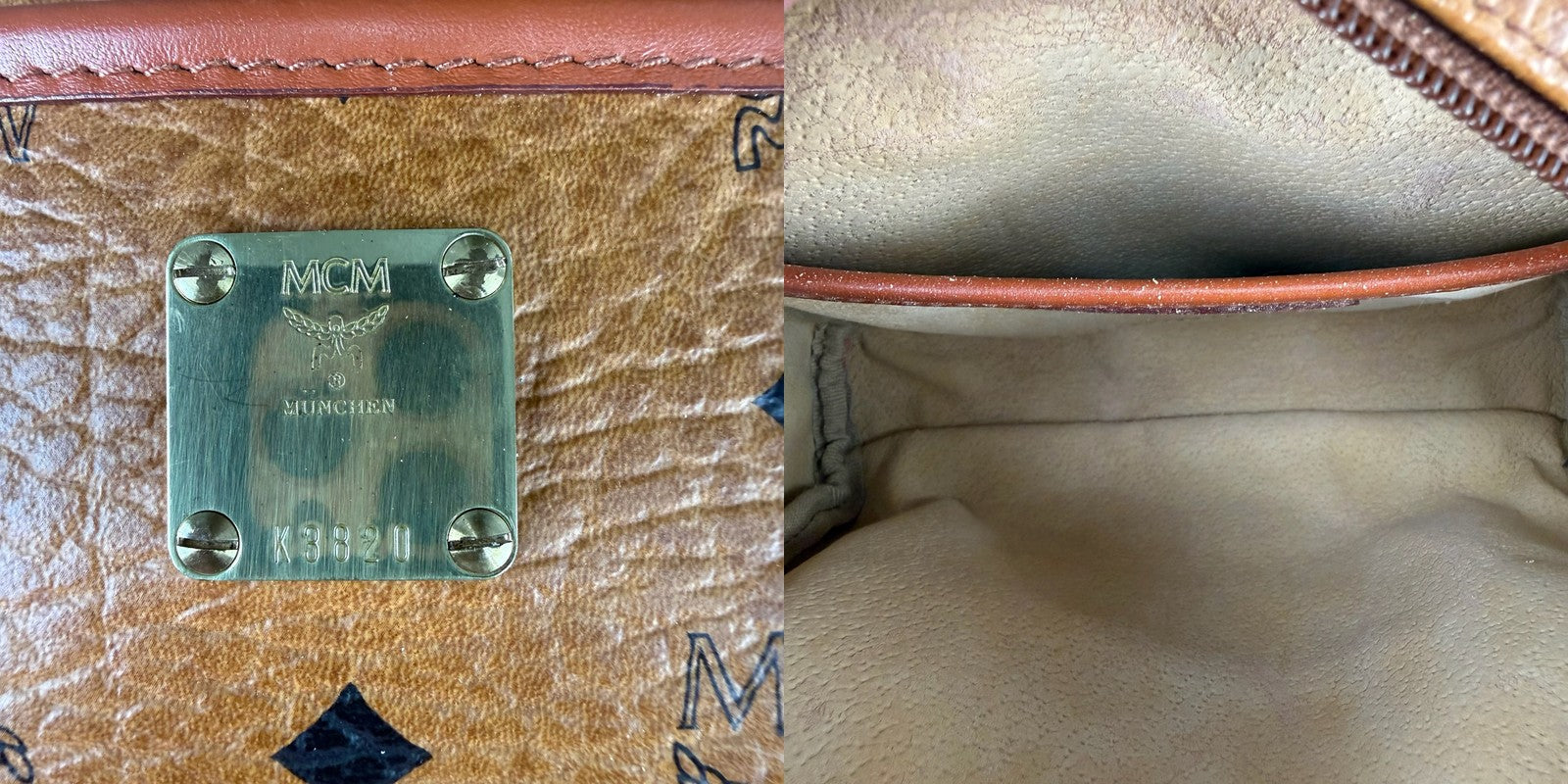 MCM cognac Visetos crossbody bag - view 5