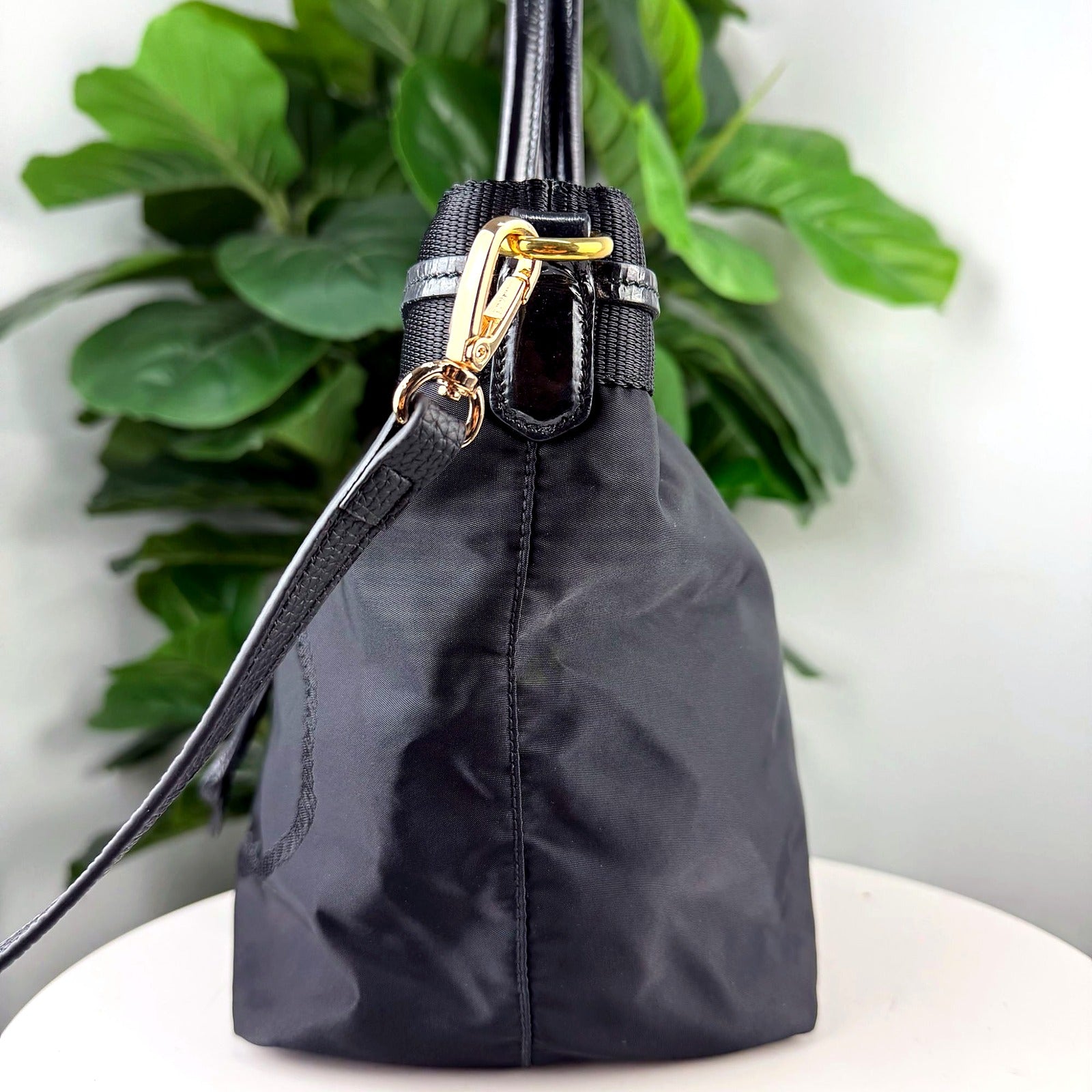 Authentic Prada Milano Black Nylon Tote Bag