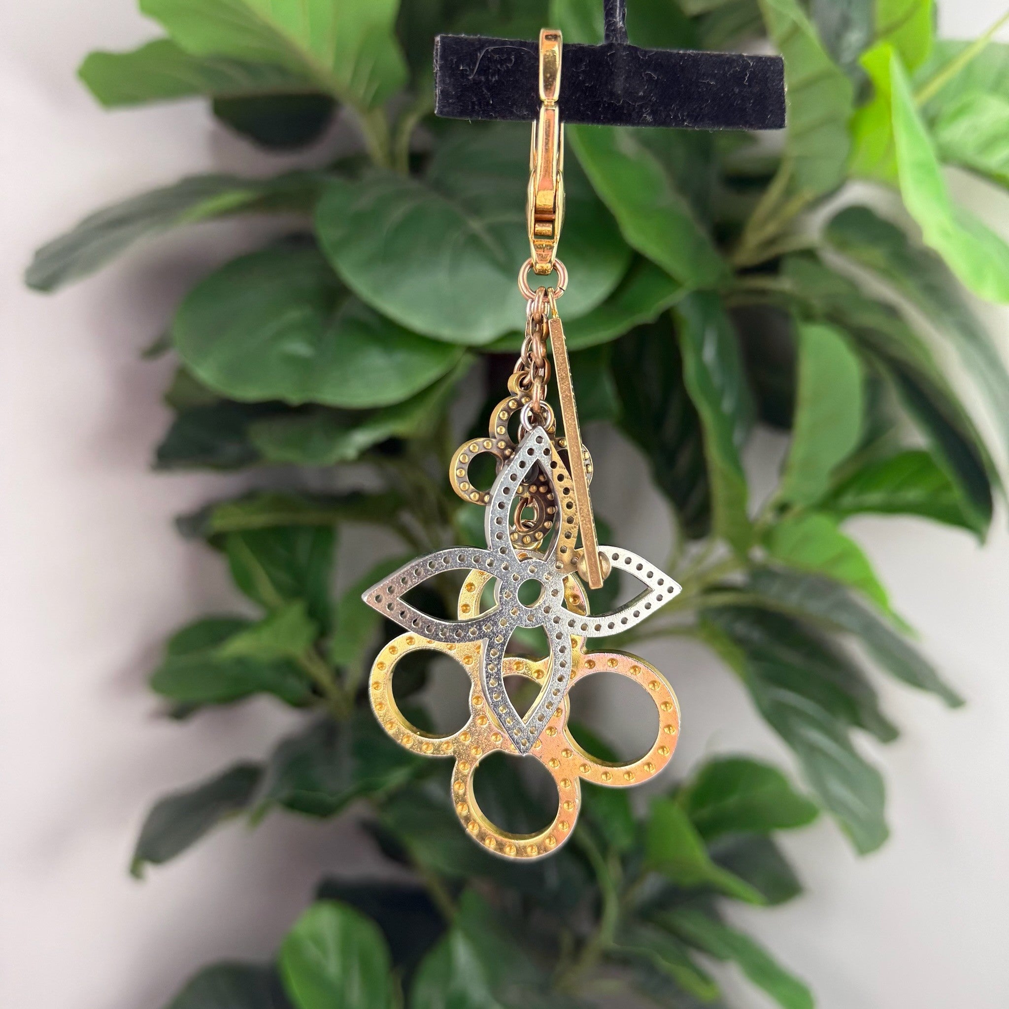 Louis Vuitton monogram flower bag charm - view 2