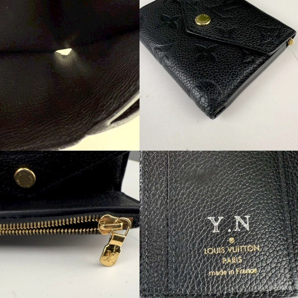 💎✨Authentic Louis Vuitton  Black Monogram Empreinte Leather Victorine Wallet