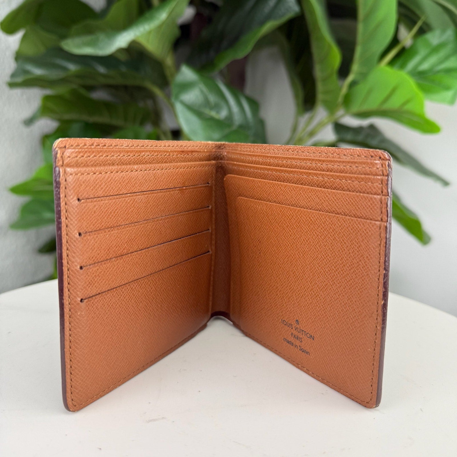 Louis Vuitton Monogram Canvas Brown Bifold Wallet Card Holder Authentic Pre Owned