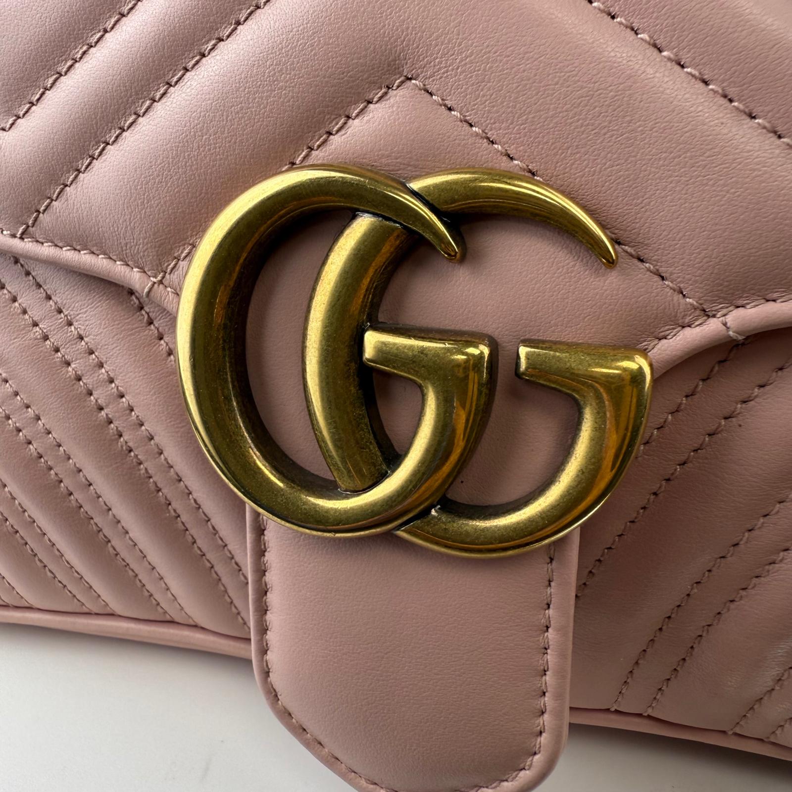 💎Authentic Gucci Marmont Small Shoulder Bag Perfect Pink