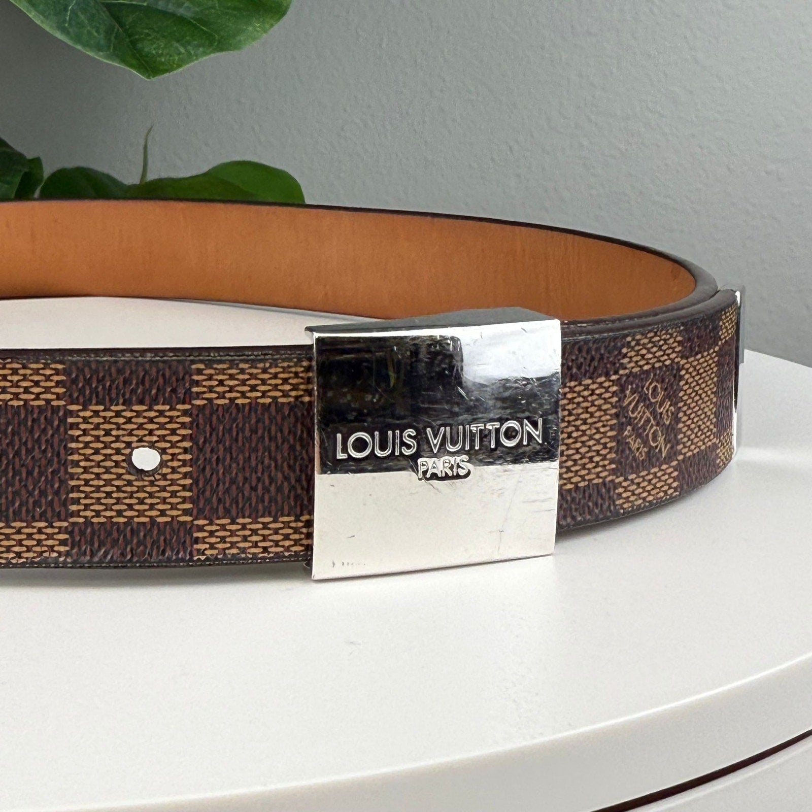 💎✨ Authentic Louis Vuitton Ceinture Carre Damier Ebene Belt