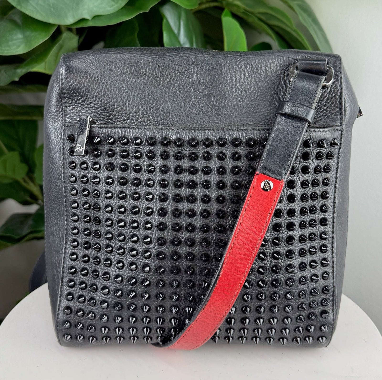 Authentic Christian Loubutin Crossbody Messenger Black