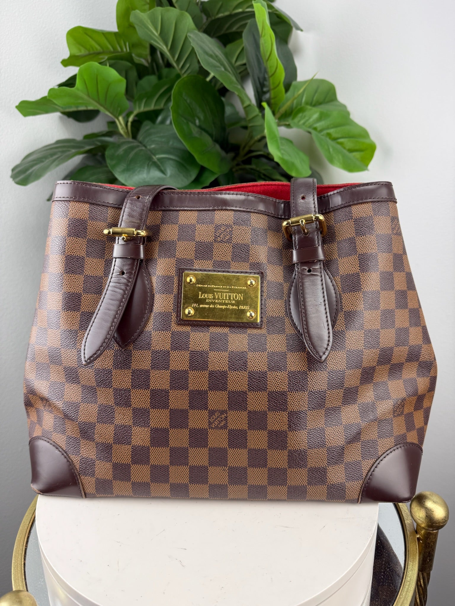 Authentic Louis Vuitton Hempstead MM Damier Ebene Shoulder Bag - Certificate of Authenticity included