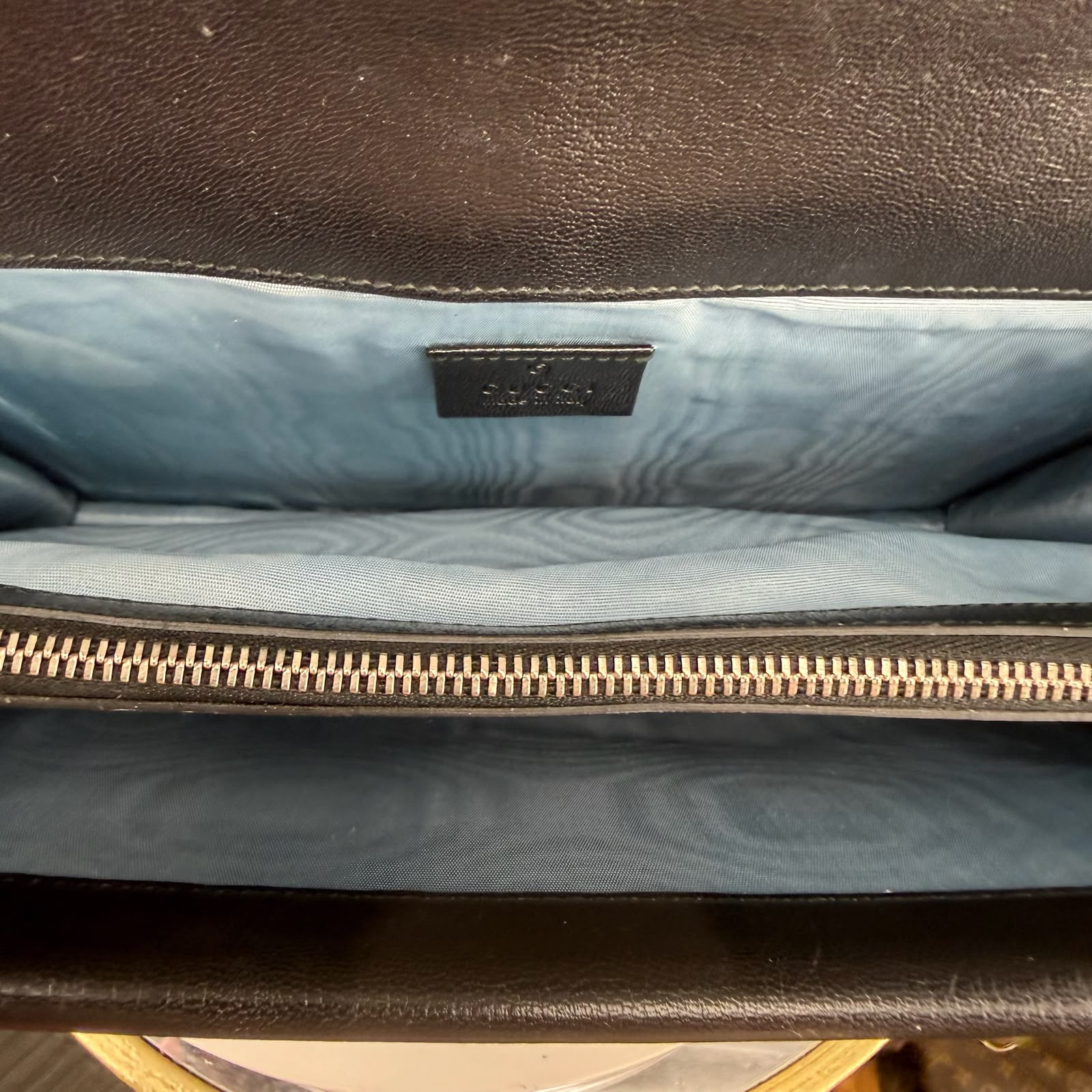 A43💎✨ Authentic Gucci Dionysus Black & Gold Medium Shoulder Bag