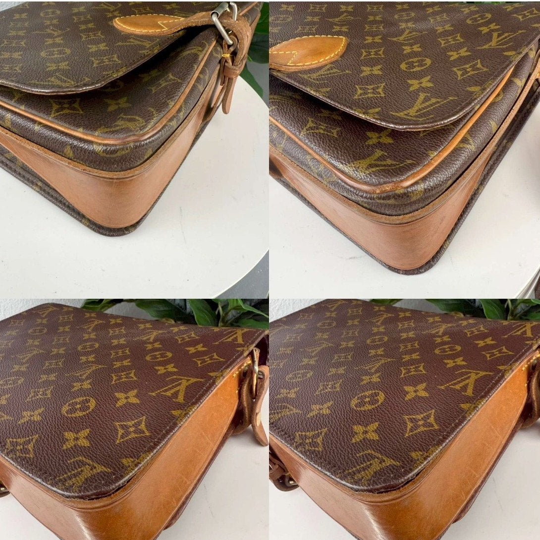 Authentic Louis Vuitton Vintage Monogram Cartouchiere GM Shoulder Bag