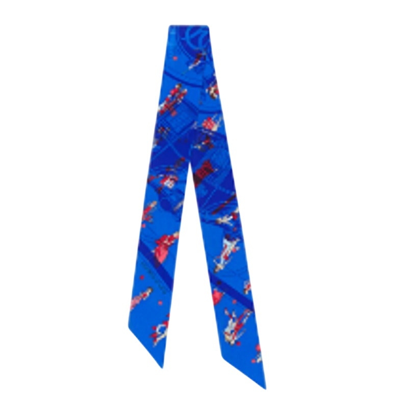Authentic HERMES Silk Twilly Ex-Libris Les Parisiennes