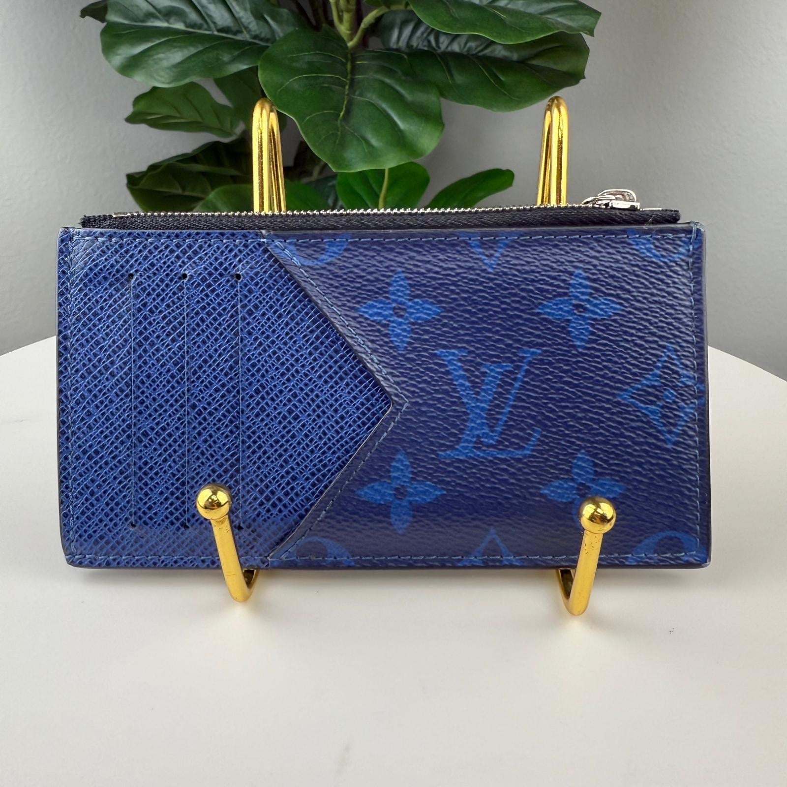 💎✨Authentic Louis Vuitton Taigarama Coin Card Holder Blue