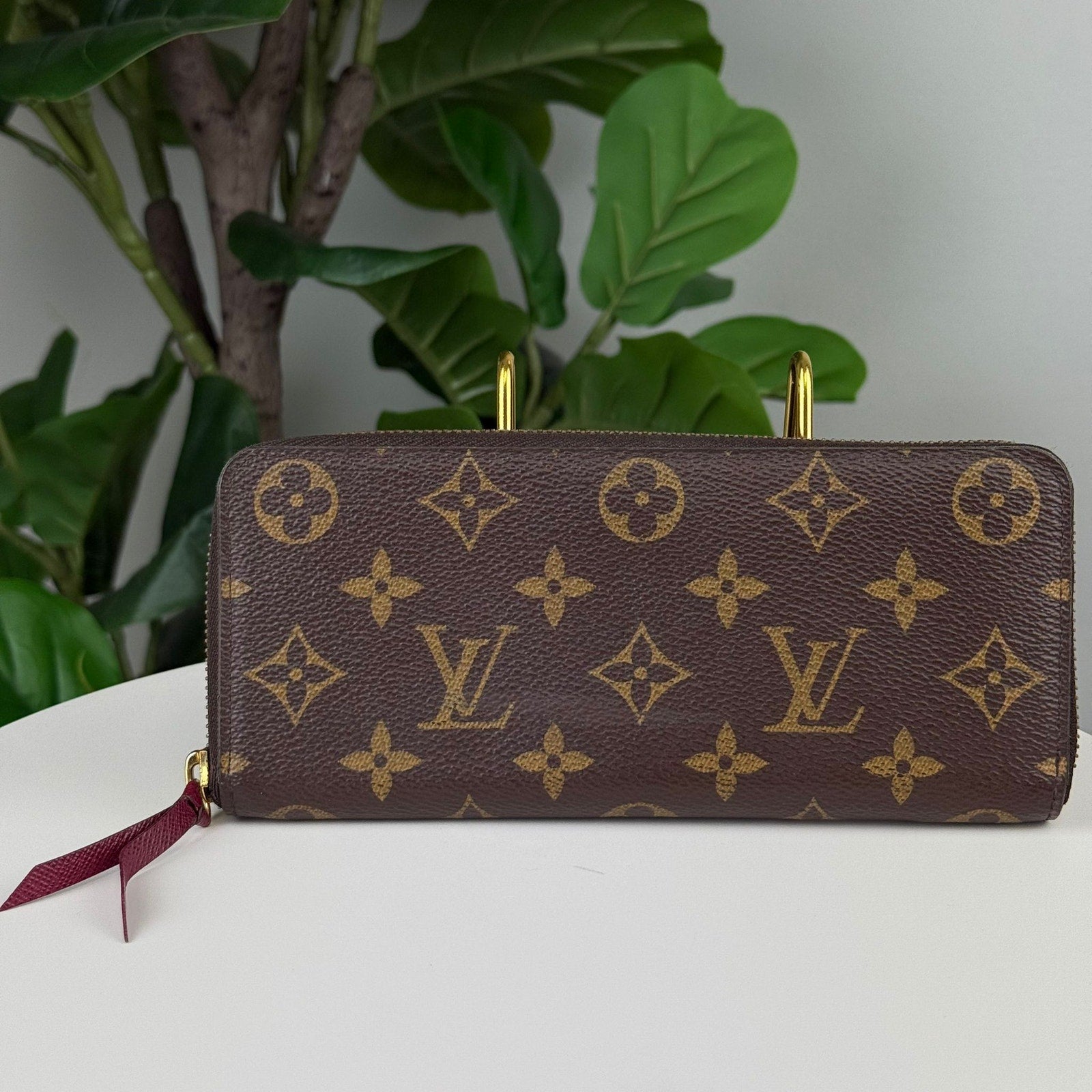 Authentic Louis Vuitton Monogram Zippy Wallet Long Wallet Fuchsia