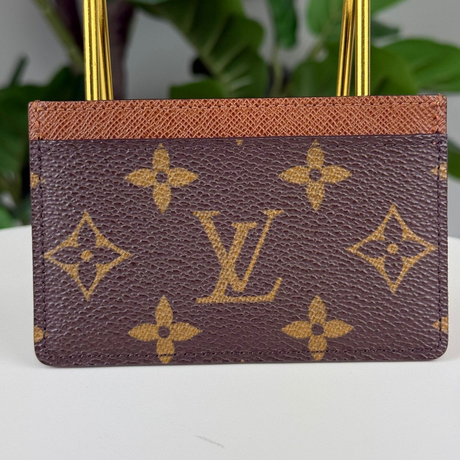 Authentic Louis Vuitton Monogram Porte Cartes Simple Card Case