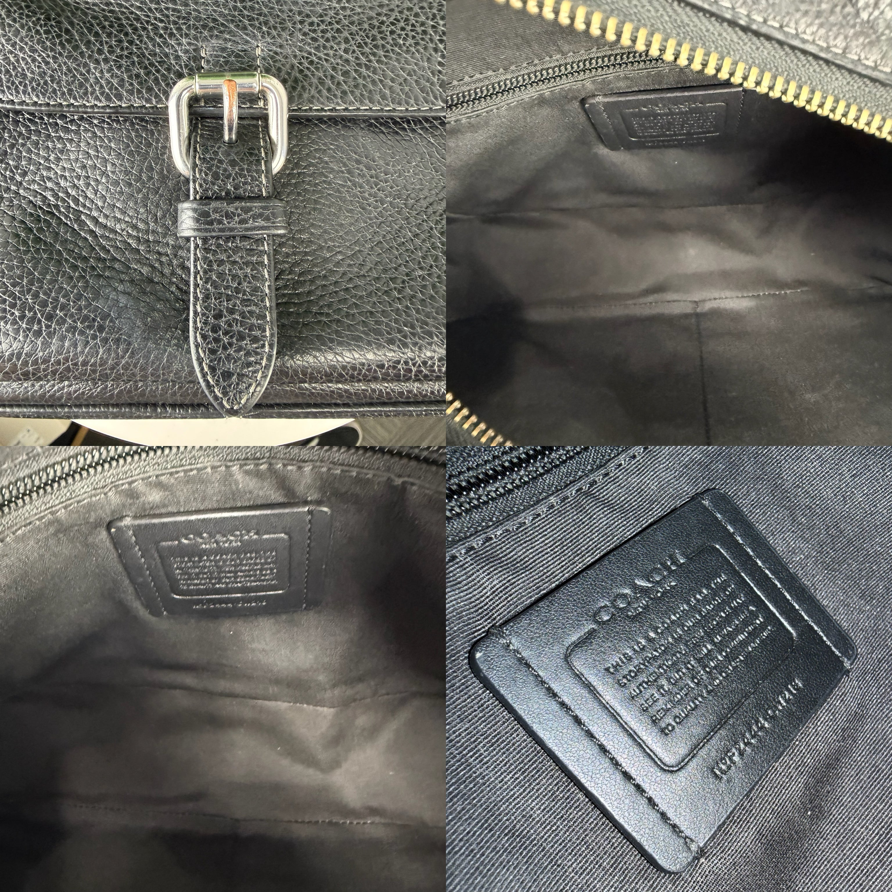 Authentic Coach Black Pebbled Leather Crossbody Camera Bag