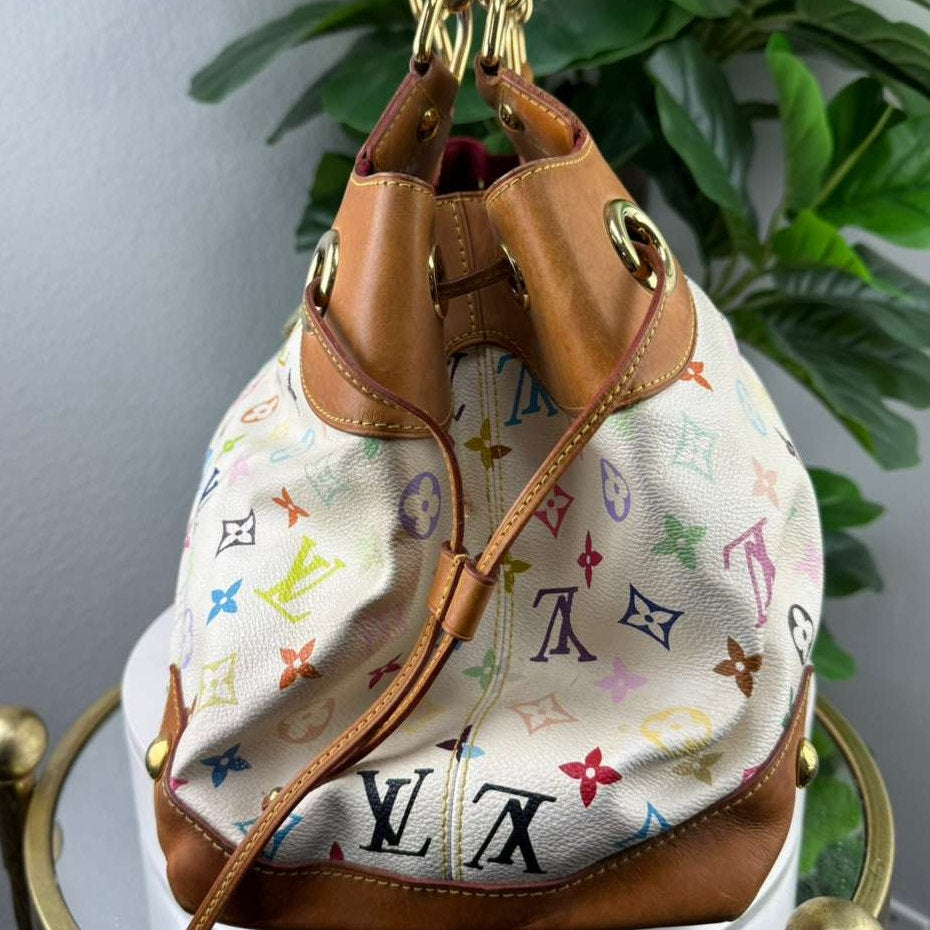 💎✨Authentic Louis Vuitton Ursula White Multicolor Monogram Canvas Shoulder Bag