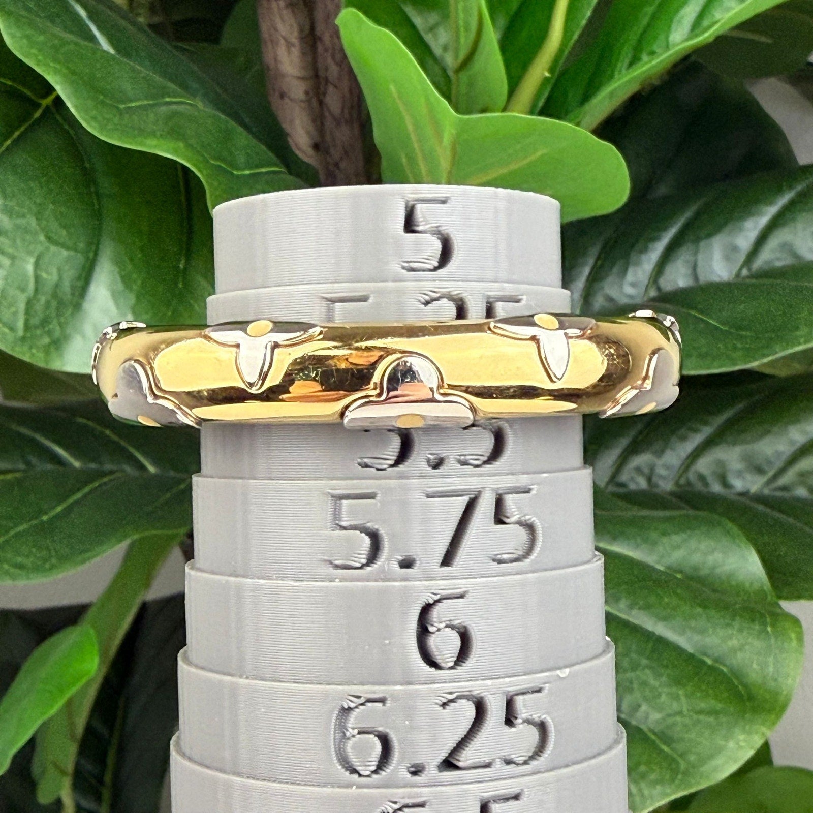 Authentic Louis Vuitton Bangle Monogram Metal Gold Silver