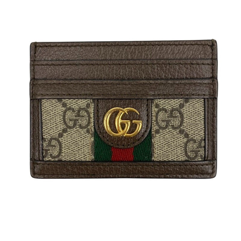 Authentic Gucci Cardcase Ophidia GG Supreme Leather Brown
