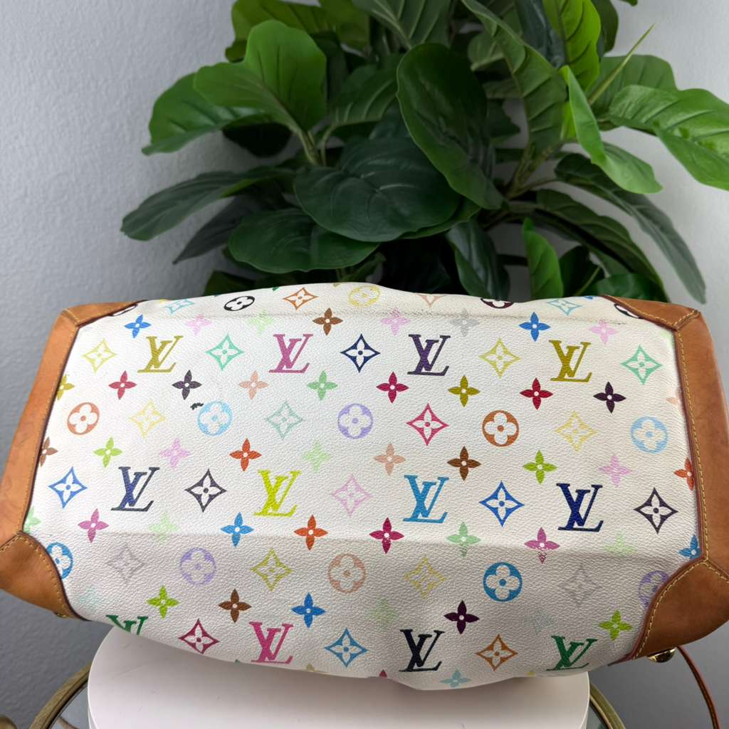 💎✨Authentic Louis Vuitton Ursula White Multicolor Monogram Canvas Shoulder Bag