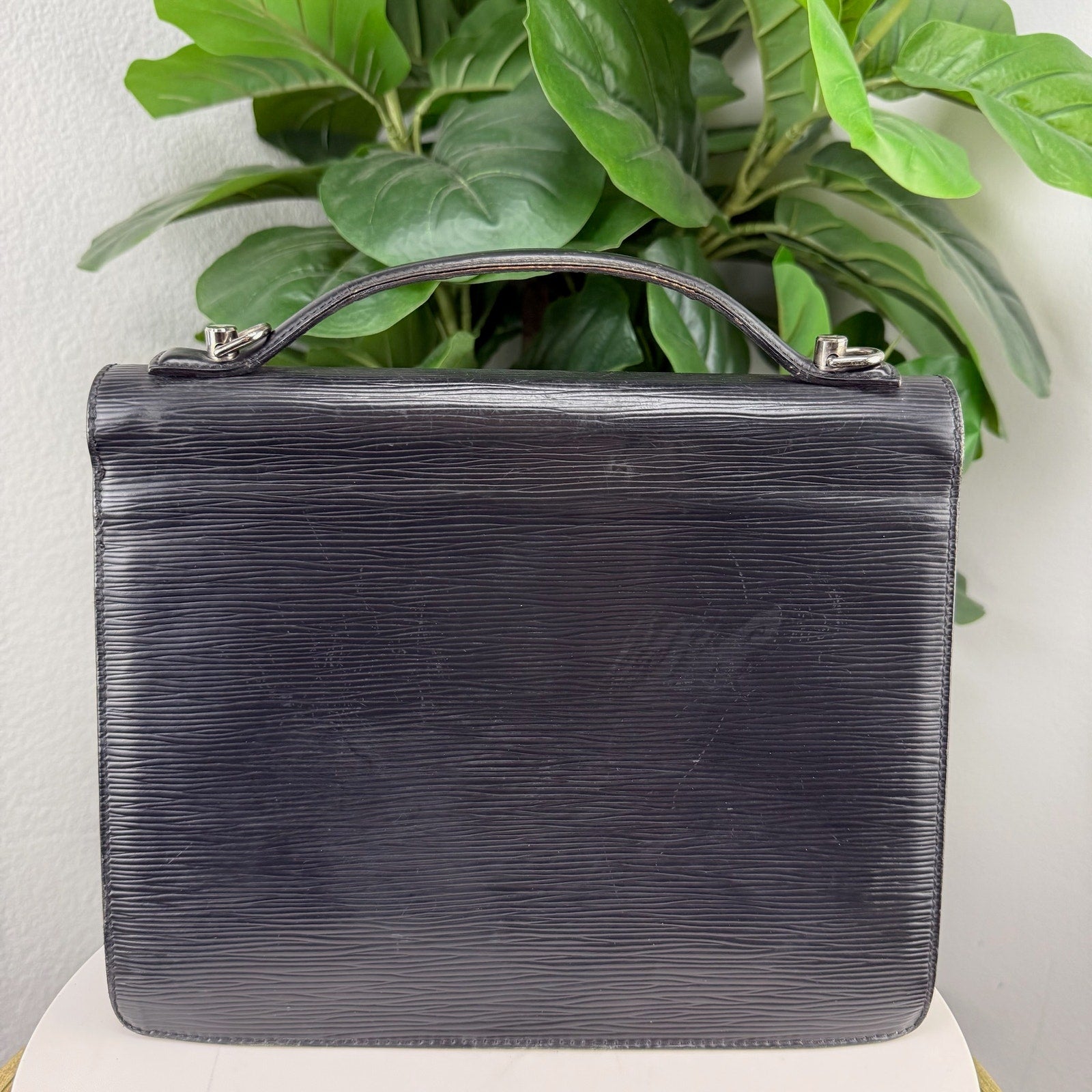 Louis Vuitton Epi Monceau Bag Black