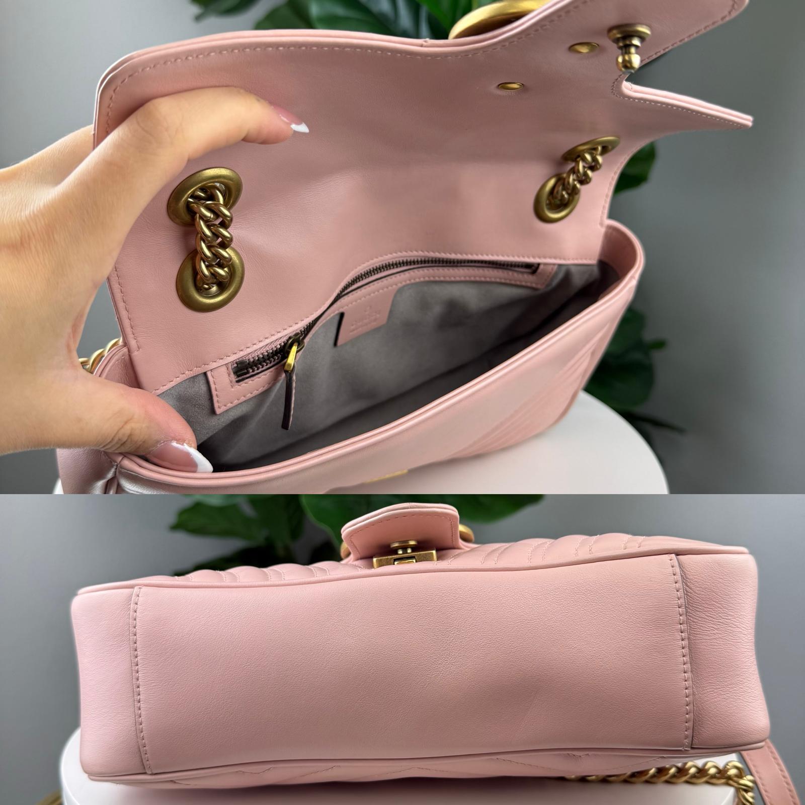 💎Authentic Gucci Marmont Small Shoulder Bag Perfect Pink