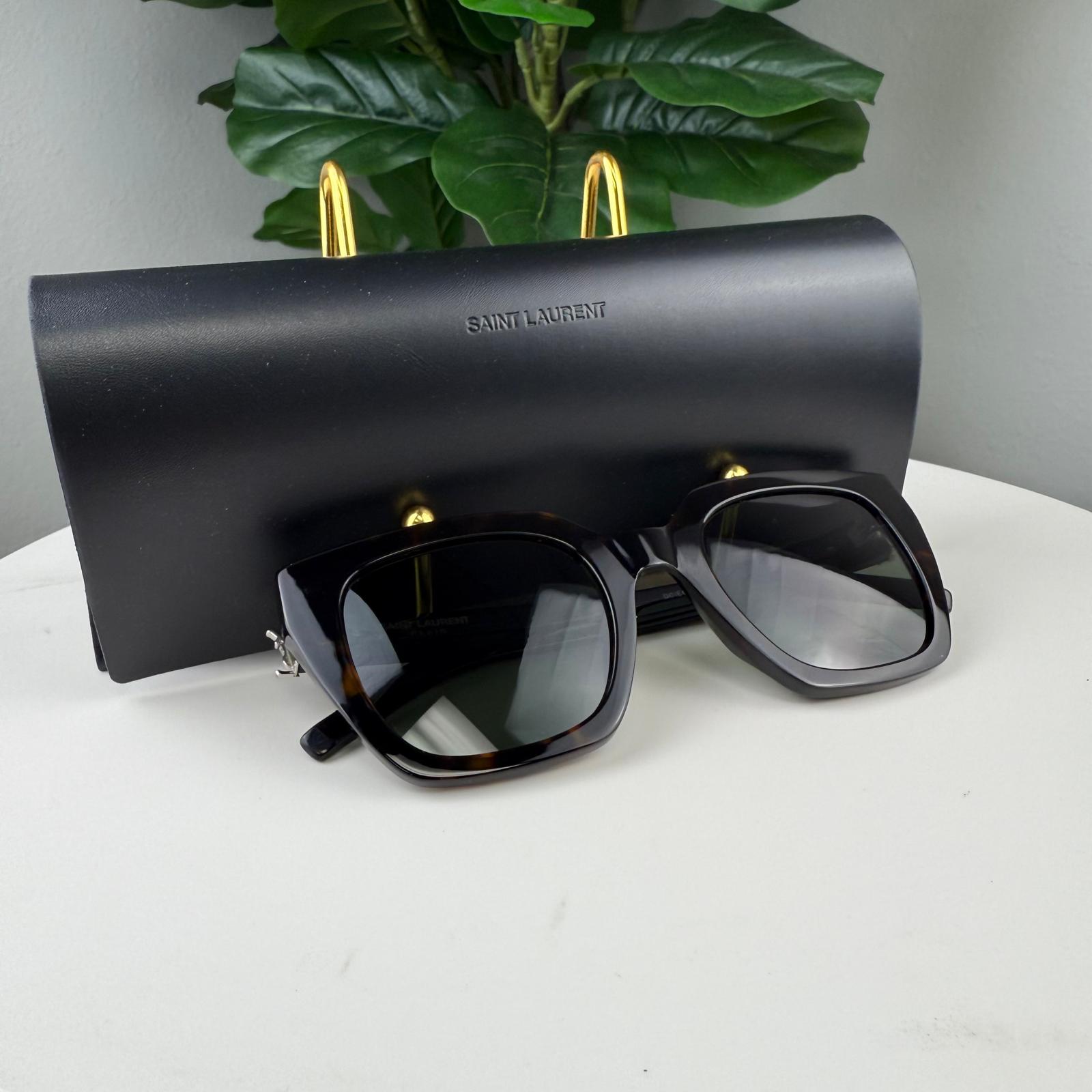 YSL Saint Laurent Eyewear logo-plaque cat-eye sunglasses