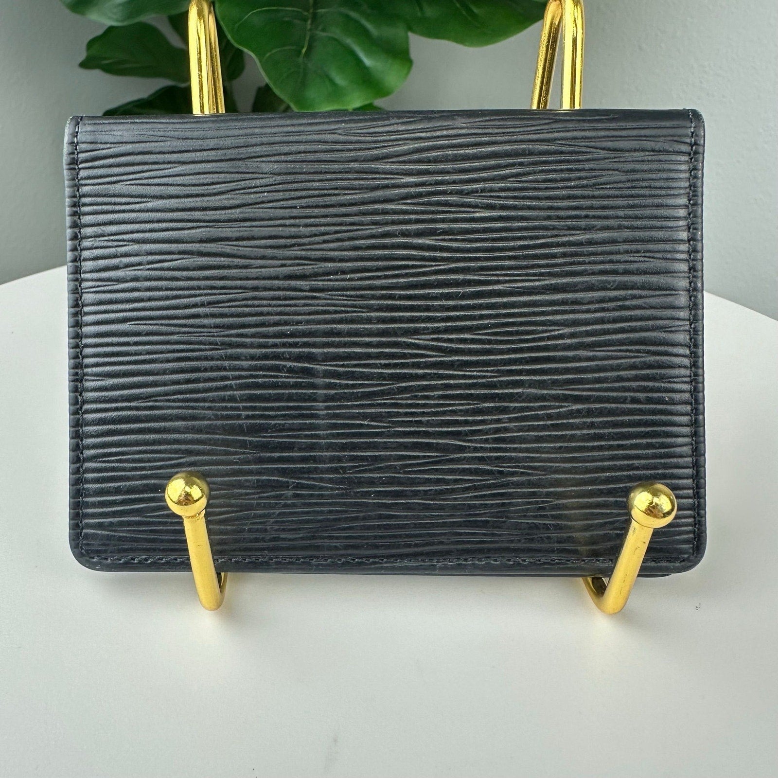 💎Authentic Louis Vuitton Black Epi Leather Card Holder