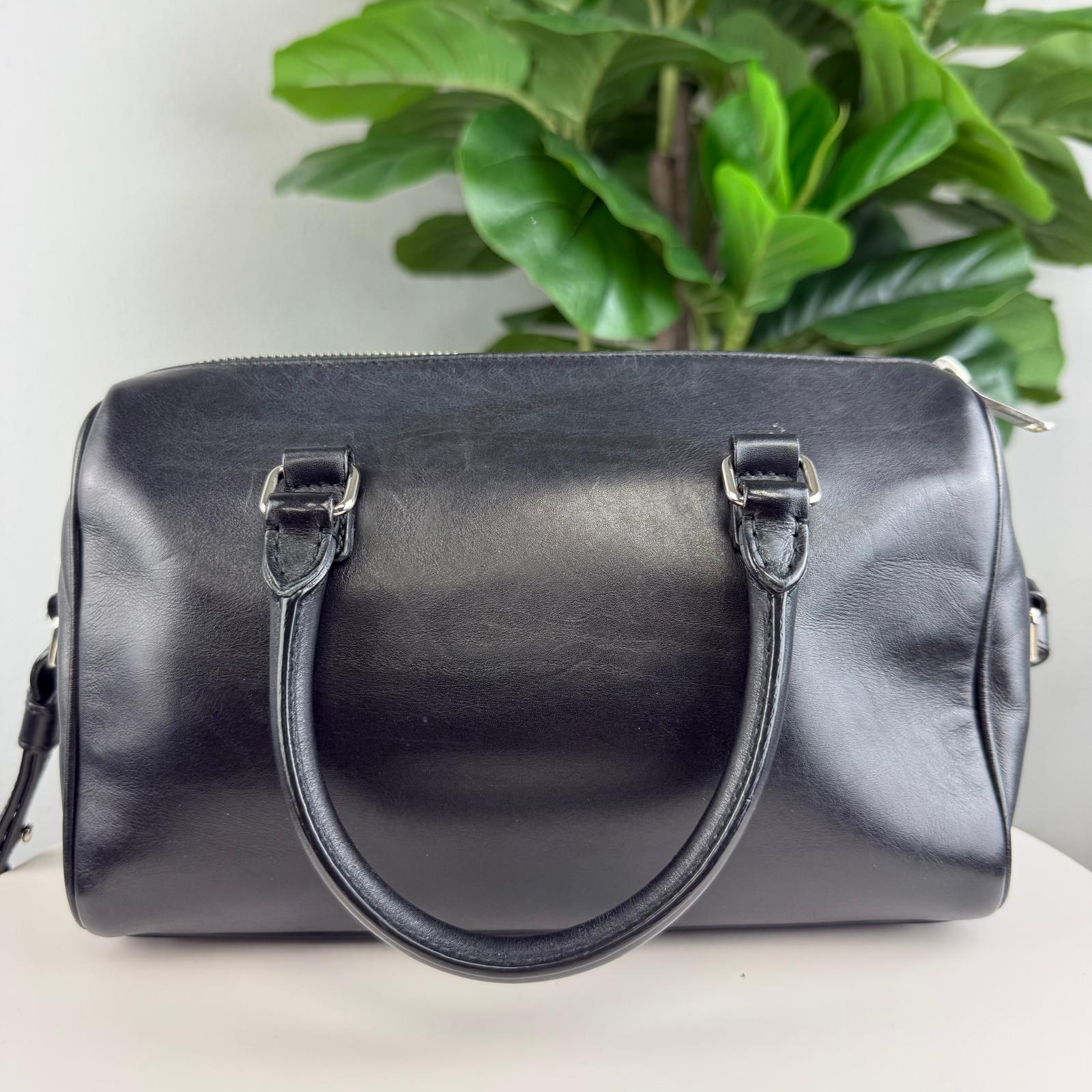 Authentic Yves Saint Laurent YSL Studded Classic Duffle Bag Black