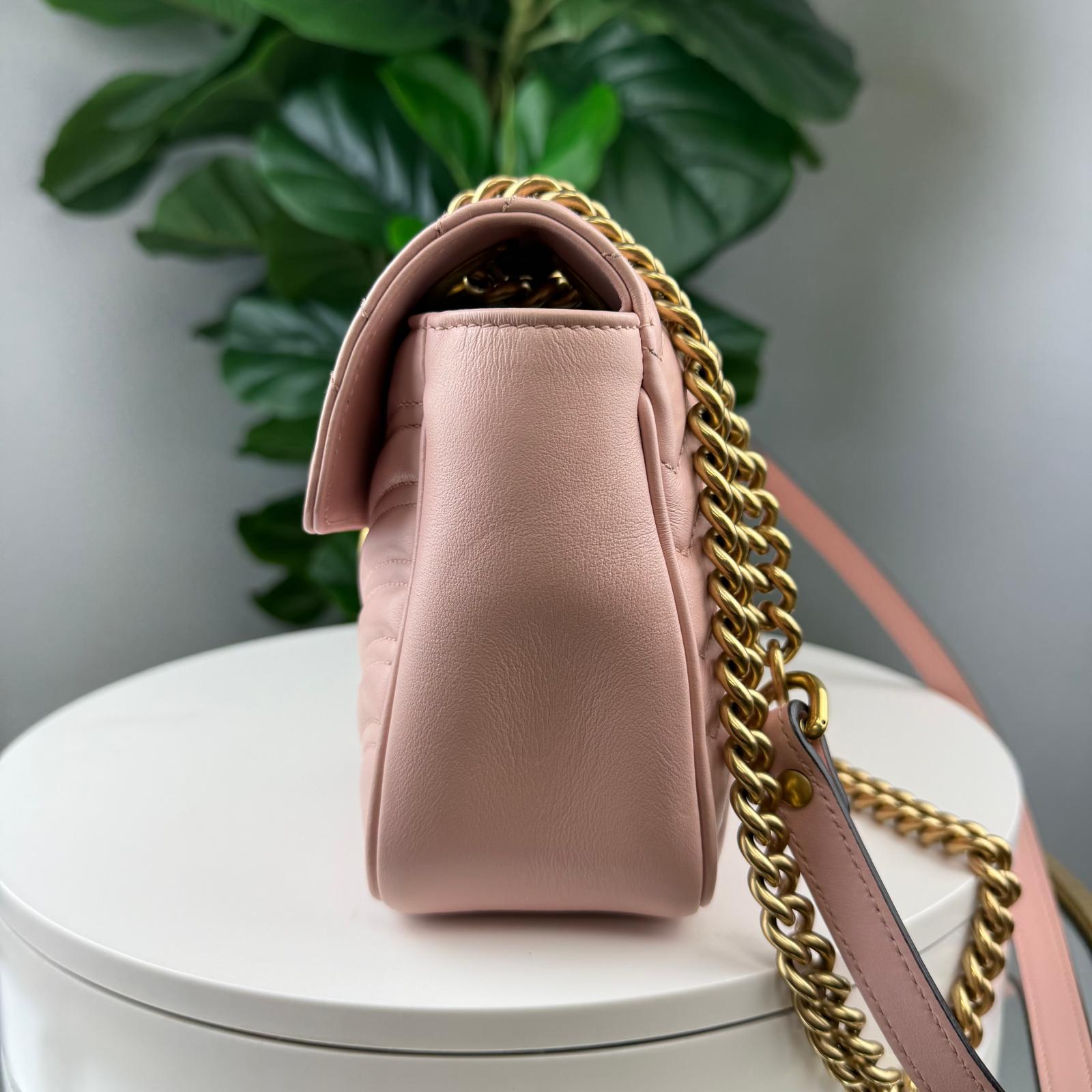 💎Authentic Gucci Marmont Small Shoulder Bag Perfect Pink