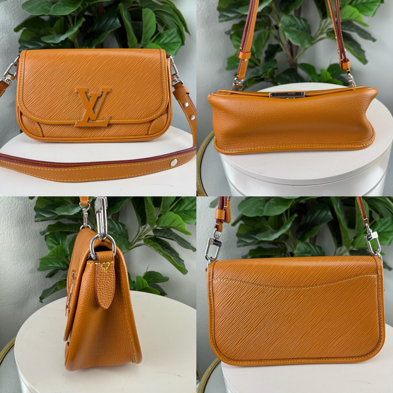 Authentic Louis Vuitton Buci Crossbody Bag Honey Epi 2-way